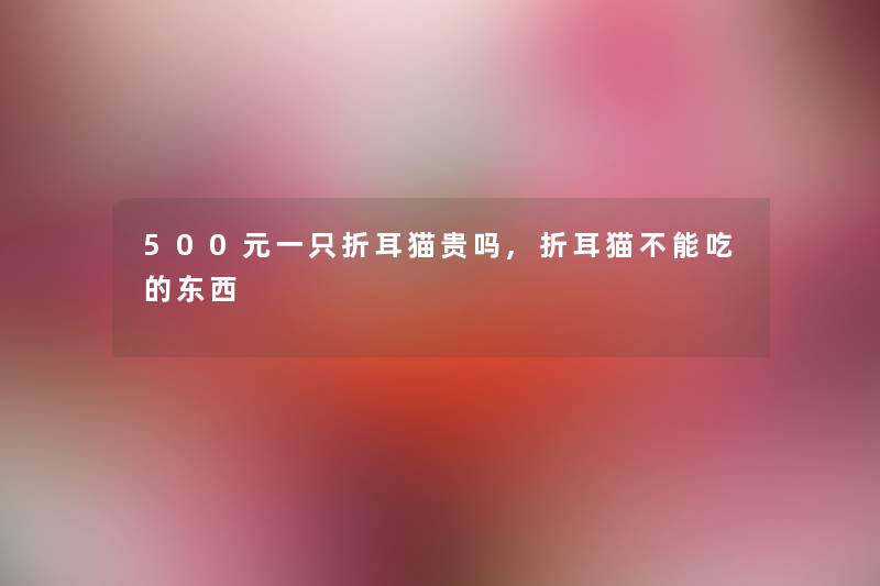 500元一只折耳猫贵吗,折耳猫不能吃的东西