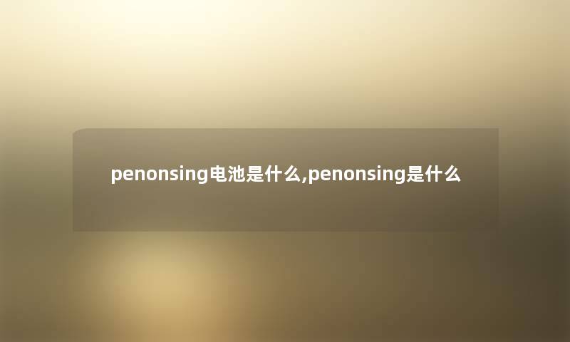 penonsing电池是什么,penonsing是什么