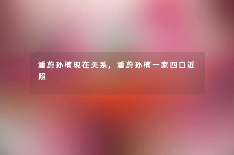 潘蔚孙楠关系,潘蔚孙楠一家四口近照 潘蔚孙楠关系,潘蔚孙楠一家四口近照