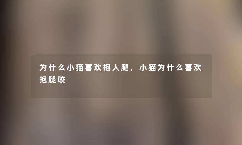 为什么小猫喜欢抱人腿,小猫为什么喜欢抱腿咬 为什么小猫喜欢抱人腿,小猫为什么喜欢抱腿咬