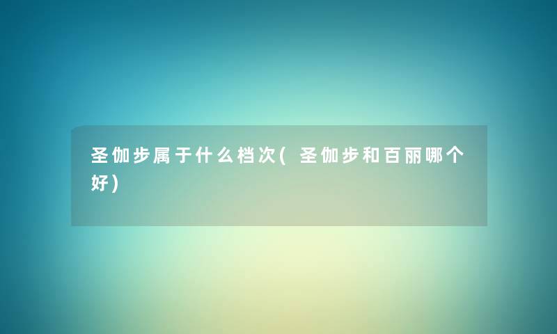 圣伽步属于什么档次(圣伽步和百丽哪个好)
