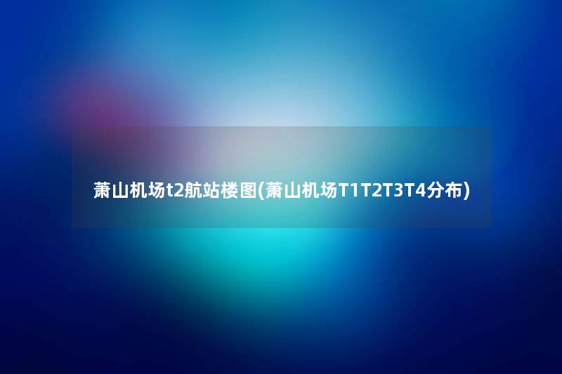 萧山机场t2航站楼图(萧山机场T1T2T3T4分布)