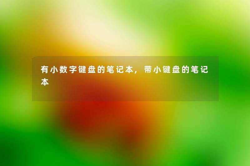 有小数字键盘的笔记本,带小键盘的笔记本
