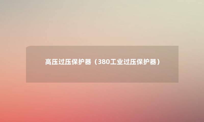 高压过压保护器（380工业过压保护器）